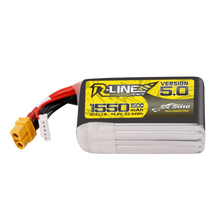 Batterie Tattu lipo R-line V5.0 4S 14.8V 850mAh 150C prise xt30 