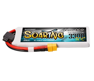 Baterías de propulsión de aviones RC - Gen ace Soaring lipo 2S 7.4V 3300mAh 30C socket XT90 - FLASH RC