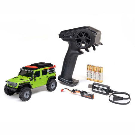 SCX30 Jeep Wrangler JLU 4X4 RTR à charbon Rock Crawler (Batterie et chargeur inclus), vert - Axial