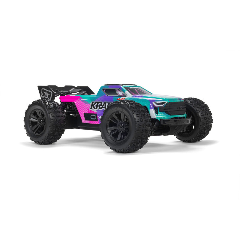 Arrma Mini Kraton 4X4 3S BLX 1/16 - Monster Truck RC Brushless - Rose (Pack Complet avec Batterie et Chargeur) ARA2508ST2