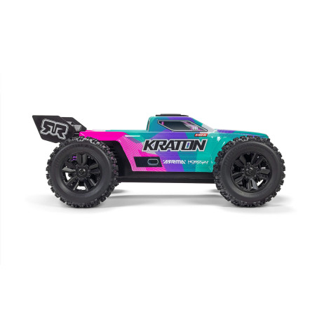 Arrma Mini Kraton 4X4 3S BLX 1/16 - Monster Truck RC Brushless - Rose (Pack Complet avec Batterie et Chargeur) ARA2508ST2