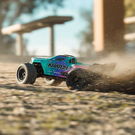 Arrma Mini Kraton 4X4 3S BLX 1/16 - Monster Truck RC Brushless - Rose (Pack Complet avec Batterie et Chargeur) ARA2508ST2