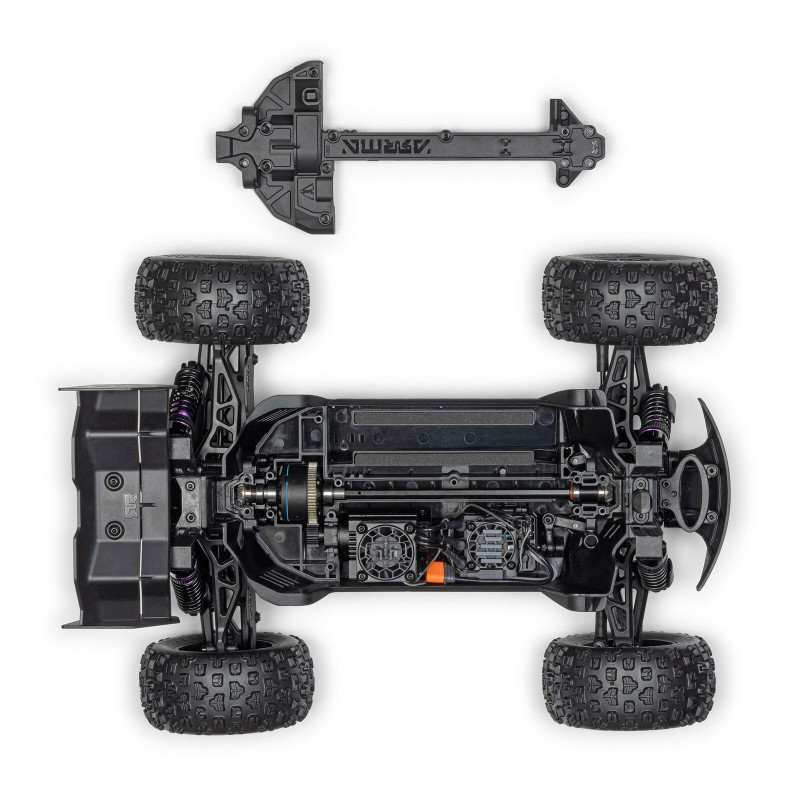 Arrma Mini Kraton 4X4 3S DSC 1/16 - Monster Truck RC Brushless - Rouge et noir ARA2508T1