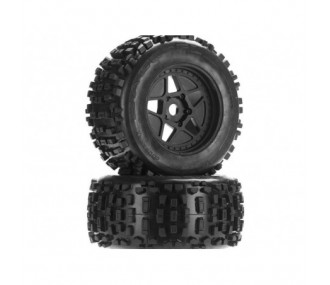 ARRMA AR510092 dBoots Backflip MT 6S Tire Wheel Set - FLASH RC
