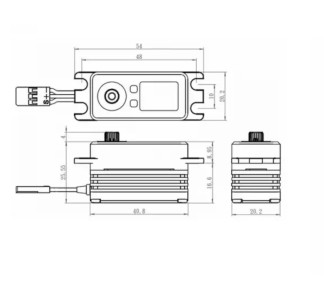 Servo numérique profil bas Savox SB-2262SG (62g, 30kg.cm, 0.065s/60°) 2