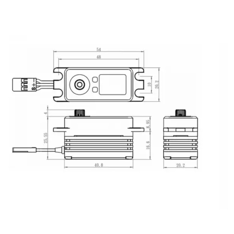 Servo numérique profil bas Savox SB-2262SG (62g, 30kg.cm, 0.065s/60°)