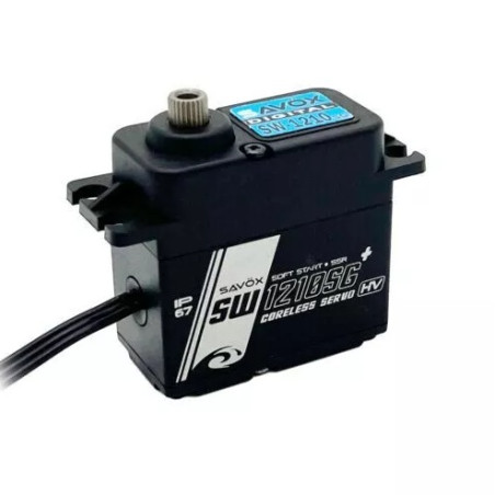 Servo numérique étanche Savox SW-1210SG+ (71g, 20kg.cm, 0.15s/60°)