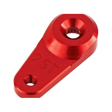 RC Car Parts - ARRMA AR340102 Servo Horn Metal 25T Aluminum Red - FLASH RC