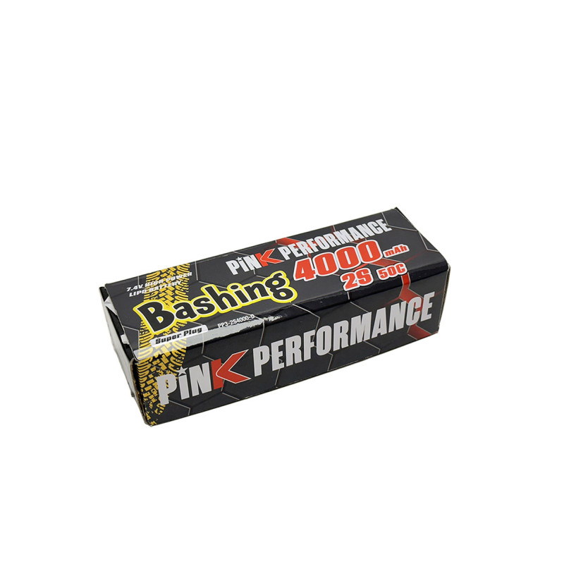 Lipo Pink Bashing 2S 7.4V-4000-50C (Deans) 139x47x25mm 240g