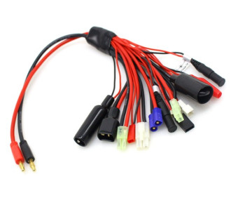 Cordon de charge multifonction 10-en-1 - Fiches 4mm & XT60 - FLASHRC