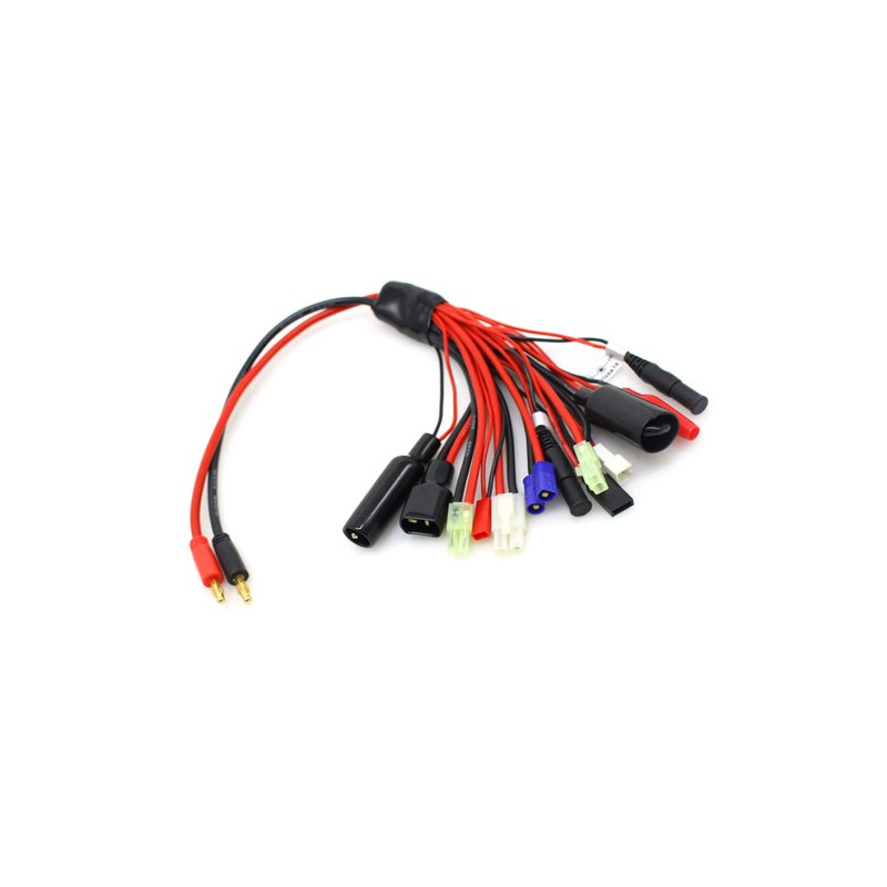 Multifunktions-Ladekabel 10-in-1 – 4mm Bananenstecker – FLASHRC