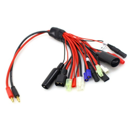 Multifunktions-Ladekabel 10-in-1 – 4mm Bananenstecker – FLASHRC