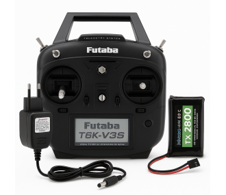 Pack Radio Futaba 6K Mode 2 - chargeur + batterie