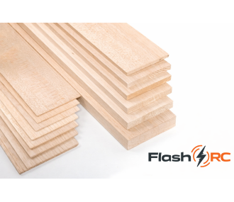 Planche balsa Eco 50/10 (ep.5mm) FLASH RC
