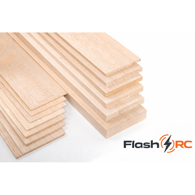 Planche balsa Eco 40/10 (ep.4mm) FLASH RC