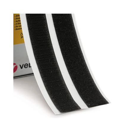 Velcro - Klettband schwarz selbstklebend 20 x 500mm - FLASH RC