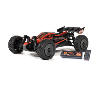 1/14 TYPHON GROM 223S DSC 4X4 RTR Brushless Buggy, rouge (avec batterie et chargeur)