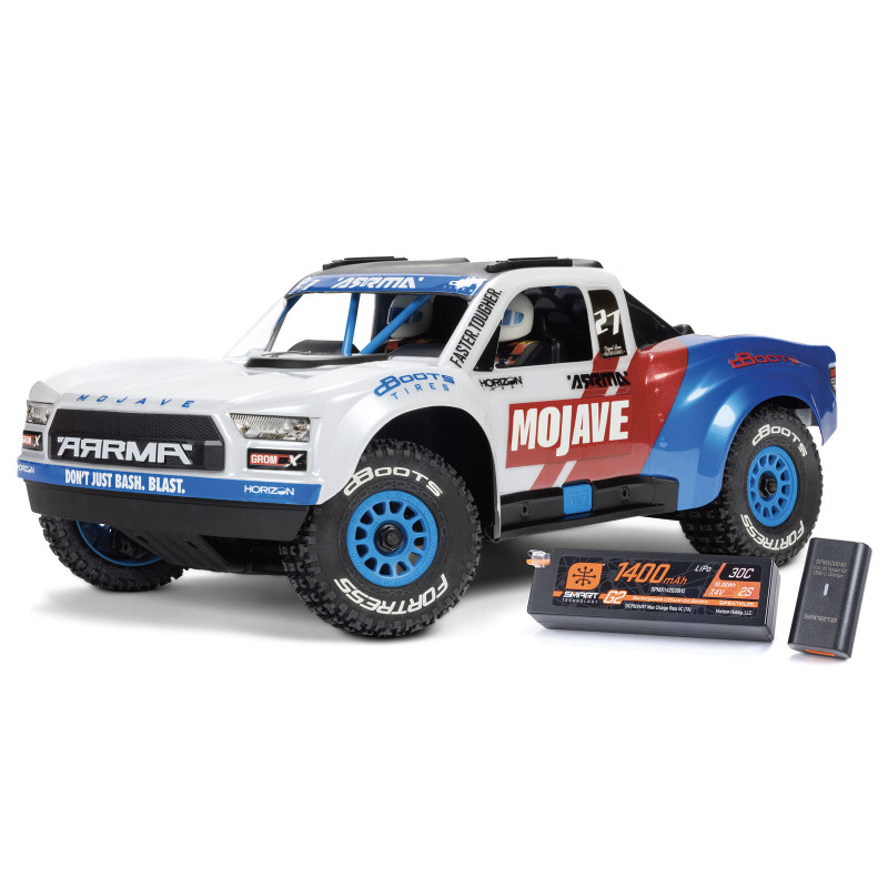 1/16 MOJAVE GROM 223S DSC 4X4 RTR Brushless Desert Truck blanc (avec batterie et chargeur)