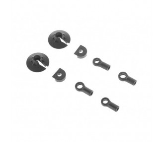 ARRMA AR330338 Shock Rod End Set Nero (2) - FLASH RC