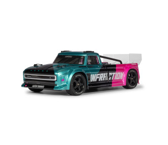 1/8 INFRACTION 223S DSC 4X4 RTR Brushless All-Road Street Bash Truck, Teal/Pink 2