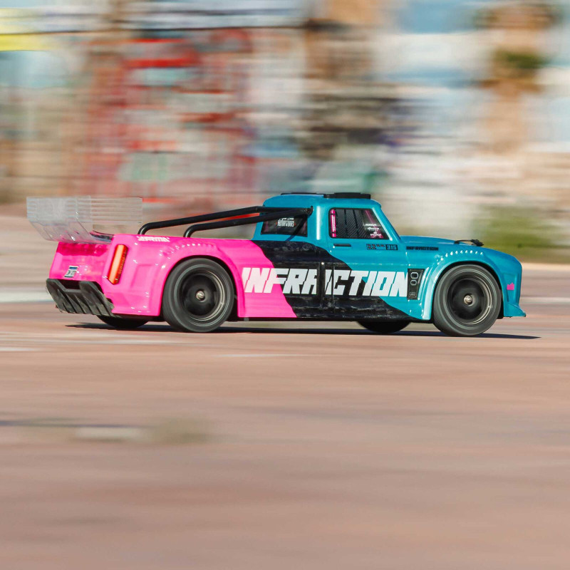 1/8 INFRACTION 223S DSC 4X4 RTR Brushless All-Road Street Bash Truck, Türkis/Pink