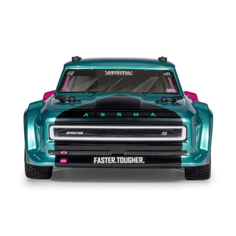 1/8 INFRACTION 223S DSC 4X4 RTR Brushless All-Road Street Bash Truck, Teal/Pink

In Italian:
1/8 INFRACTION 223S DSC 4X4 RTR Brushless All-Road Street Bash Truck, Turchese/Rosa