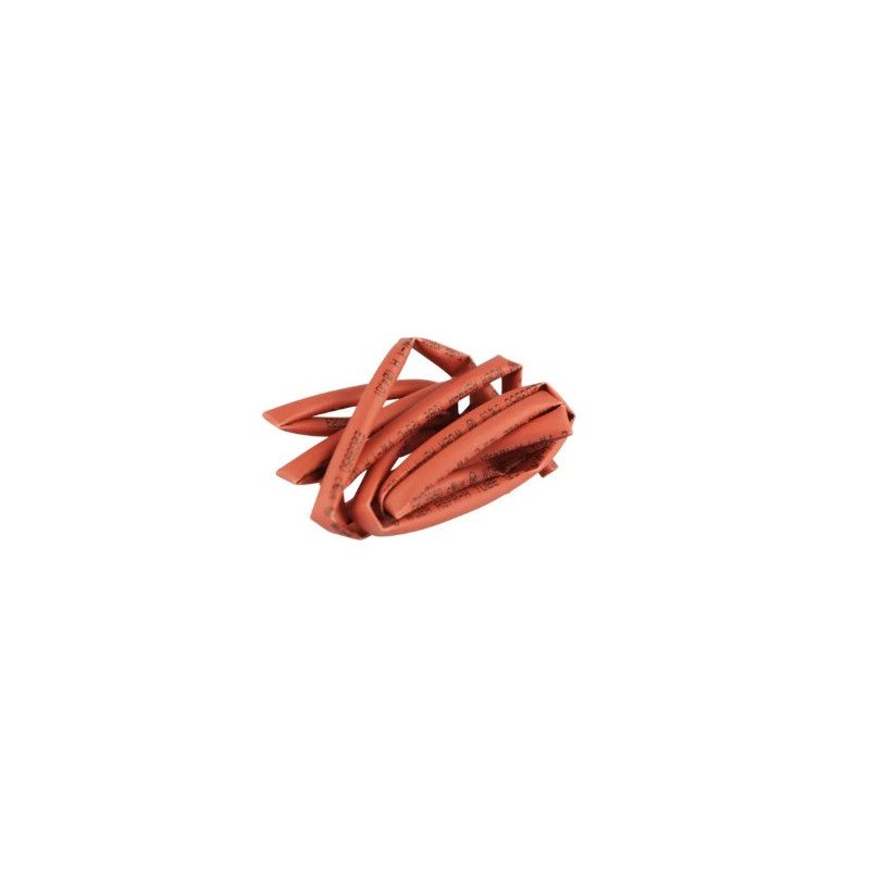 Gaine thermorétractable Ø6mm x 1m en rouge