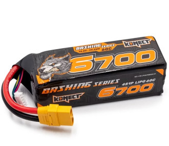 Batterie per auto e barche RC - Batteria LiPo 4S 14.8V 6700mah 60C Konect XT90 - FLASH RC 2