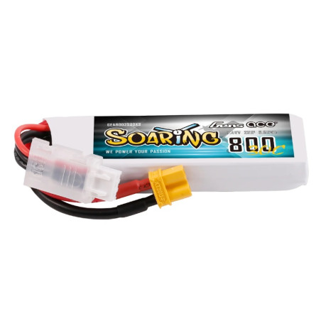Batterie Gen ace Soaring lipo 2S 7.4V 800mAh 30C prise XT30
