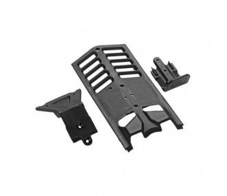 Ricambi per auto RC - ARRMA AR320282 Skidplate Front/Rear/Center Set Nero - FLASH RC