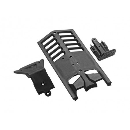 RC Car Parts - ARRMA AR320282 Skidplate Front/Rear/Center Set Nero - FLASH RC