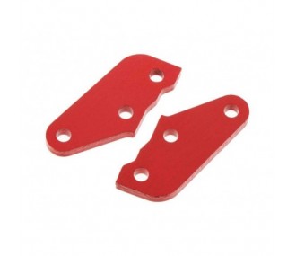 Piezas de repuesto para coches RC - ARRMA AR340072 Placa de dirección A Aluminio Rojo (2) - FLASH RC
