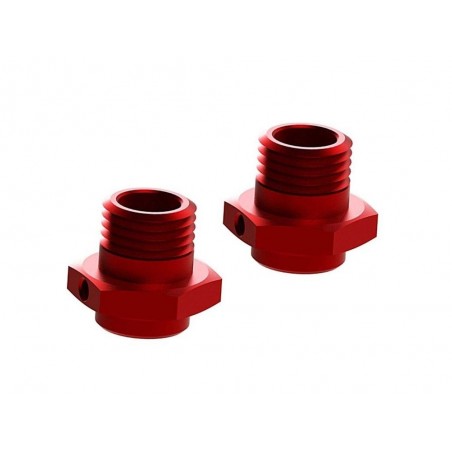Ersatzteile RC-Cars - ARRMA AR310484 Wheel Hex Alumn 17mm/16.5mm Red (2) - FLASH RC