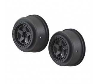 Ersatzteile RC-Cars - ARRMA AR510096 SC 2.2/3.0 Wheel 14mm Hex Black (2) - FLASH RC