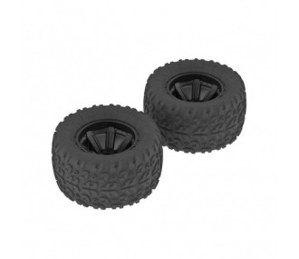 Recambios para coches RC - ARRMA AR550014 Copperhead MT Neumático/Rueda Pegada Negro (2) - FLASH RC