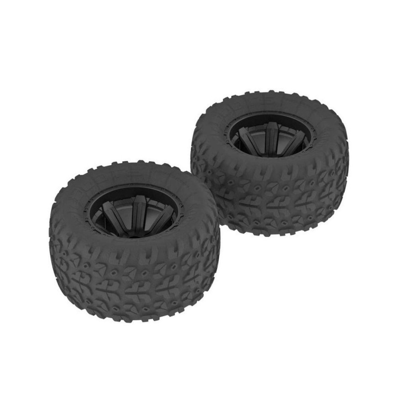 Ersatzteile RC-Cars - ARRMA AR550014 Copperhead MT Tire/Wheel Glued Black (2) - FLASH RC