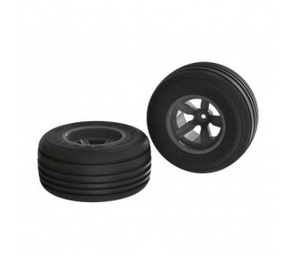 ARRMA AR550040 Dirt Runner ST Front Tire Set Glued Black - FLASH RC