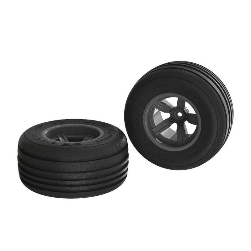 Ricambi per auto RC - ARRMA AR550040 Dirt Runner ST Set di pneumatici anteriori incollati neri - FLASH RC