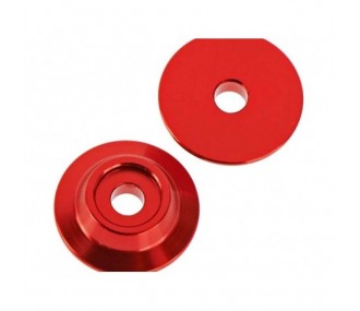 Piezas de repuesto para coches RC - ARRMA AR320215 Wing Button Aluminio Rojo (2) - FLASH RC