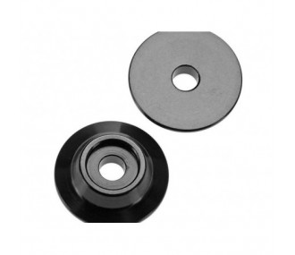 Piezas de repuesto para coches RC - ARRMA AR320216 Wing Button Aluminio Negro (2) - FLASH RC