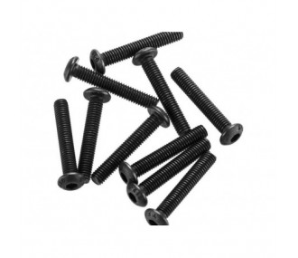 Piezas de repuesto para coches RC - ARRMA AR721318 Tornillo cabeza de botón 3x18mm (10) - FLASH RC
