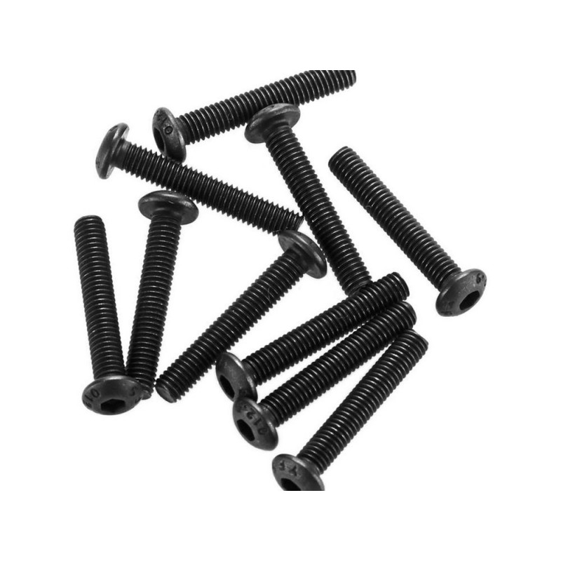 Piezas de repuesto para coches RC - ARRMA AR721318 Tornillo cabeza de botón 3x18mm (10) - FLASH RC