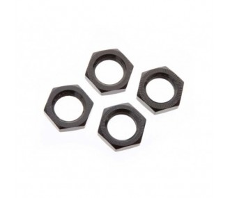 RC Car Parts - ARRMA AR310449 Tuerca de Rueda Aluminio 17mm Negro (4) - FLASH RC