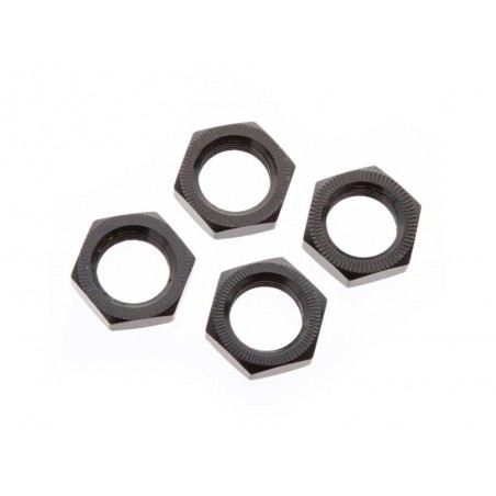 RC Car Parts - ARRMA AR310449 Tuerca de Rueda Aluminio 17mm Negro (4) - FLASH RC
