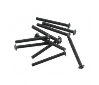 Piezas de repuesto para coches RC - ARRMA AR721328 Tornillo cabeza de botón 3x28mm (10) - FLASH RC