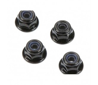 Ricambi RC Auto - ARRMA AR708001 Dadi di bloccaggio flangia 4mm (4) - FLASH RC