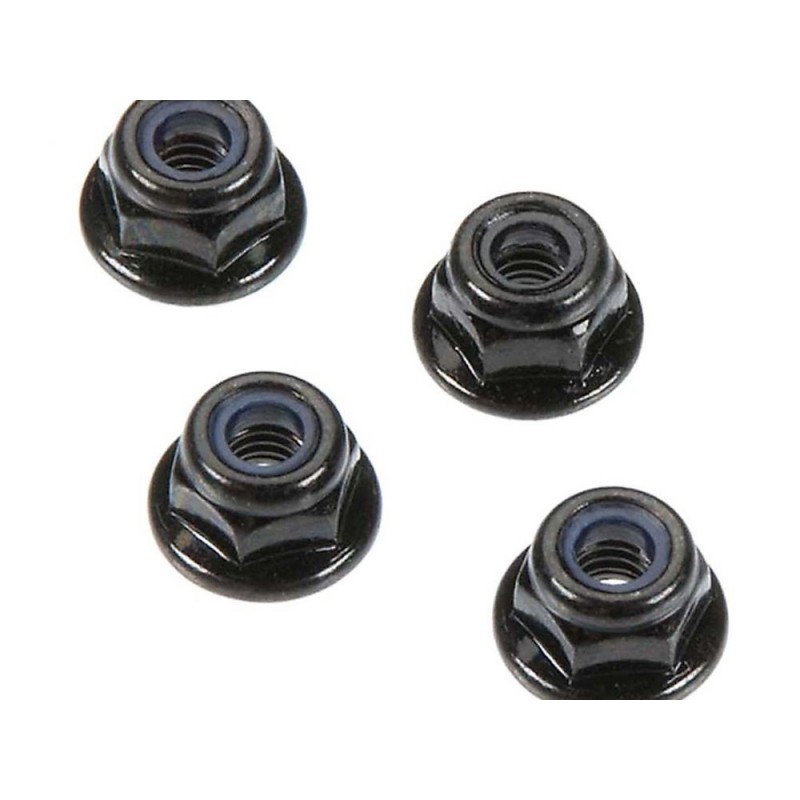 RC Car Parts - ARRMA AR708001 Tuercas de bloqueo de brida 4mm (4) - FLASH RC