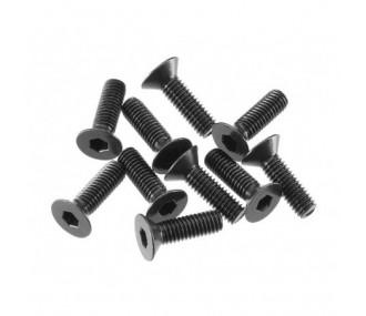 Piezas de repuesto para coches RC - ARRMA AR722310 Tornillo cabeza plana 3x10mm (10) - FLASH RC