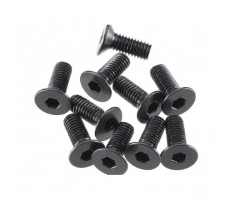 Piezas de repuesto para coches RC - ARRMA AR722308 Tornillo cabeza plana 3x8mm (10) - FLASH RC