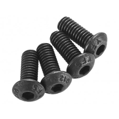 Piezas de repuesto para coches RC - ARRMA AR721410 Tornillo cabeza de botón 4x10mm (4) - FLASH RC